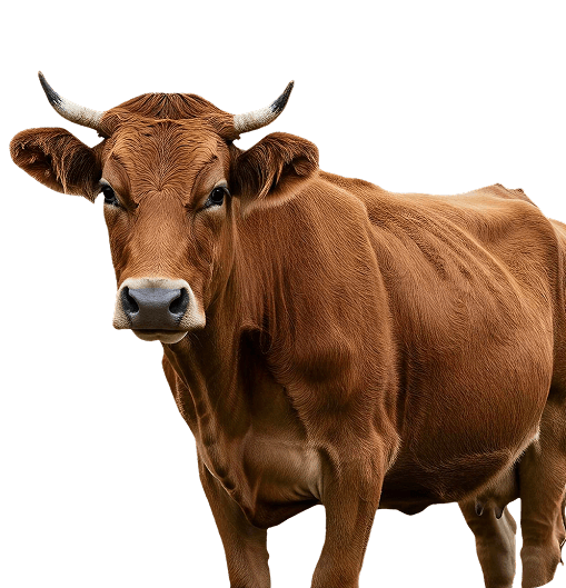 Cow standing on a green pasture representing Gobadi livestock platform
